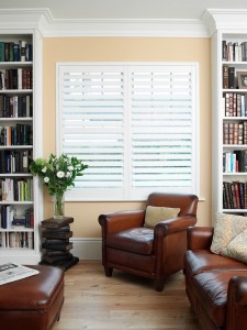 A cosy corner created with lounge shutters