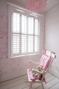 childrens room shutters with rocking chair