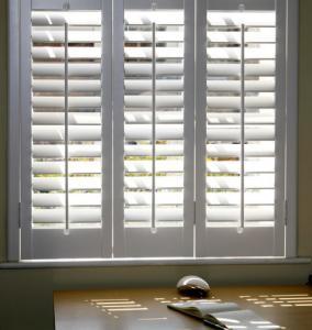 Control light in home office with window shutters